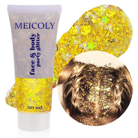 Paillettes dorées MEICOLY en gel autocollant, 50g