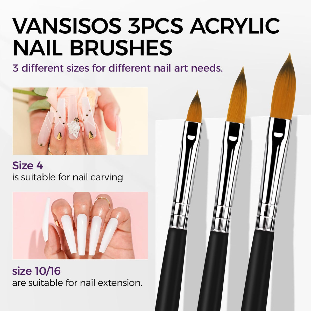 Paillettes et accessoires du kit d'ongles VANSISOS