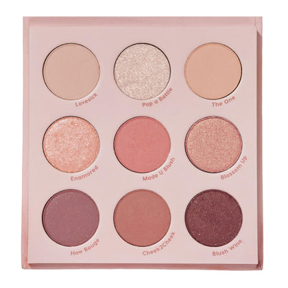 Palette Blush Crush ColourPop vue de face avec 6 teintes nudes