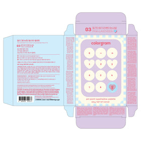 Palette COLORGRAM 03 avec échantillons de looks créés