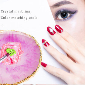 Palette d'art des ongles en résine, utilisée pour le maquillage