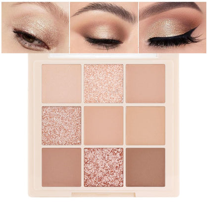 Palette d'ombres à paupières CAKAILA beige rose vue de face