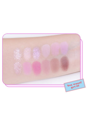 Palette d'Ombres à Paupières COLORGRAM 03 ouverte montrant les 12 nuances