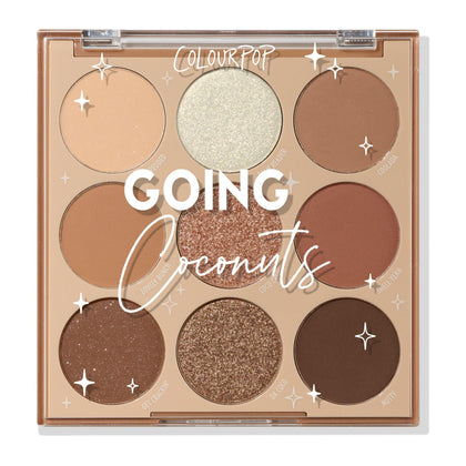 Palette d'ombres à paupières ColourPop vue de face avec 9 teintes neutres