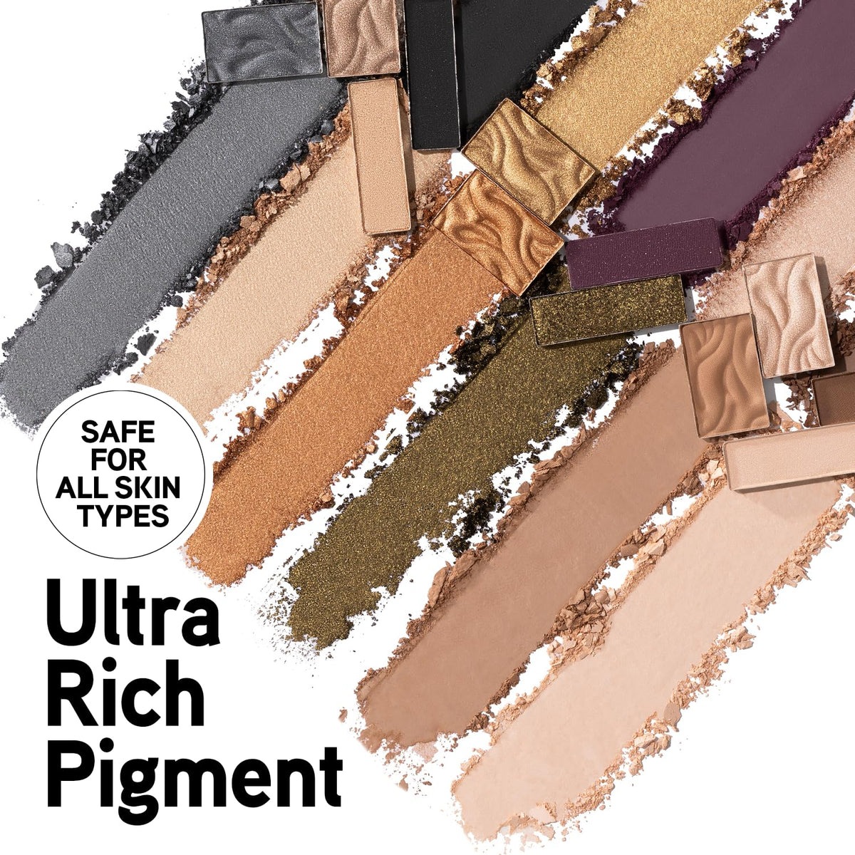 Palette d'Ombres à Paupières Physicians Formula ouverte montrant les 12 teintes