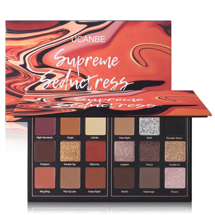 Palette d'ombres à paupières UCANBE 18 couleurs vue de face