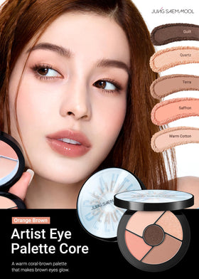 Palette d'Yeux JUNG SAEM MOOL avec teintes mates, satinées et pailletées