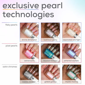 Palette de couleurs avec le vernis à ongles essie Mystic Marine