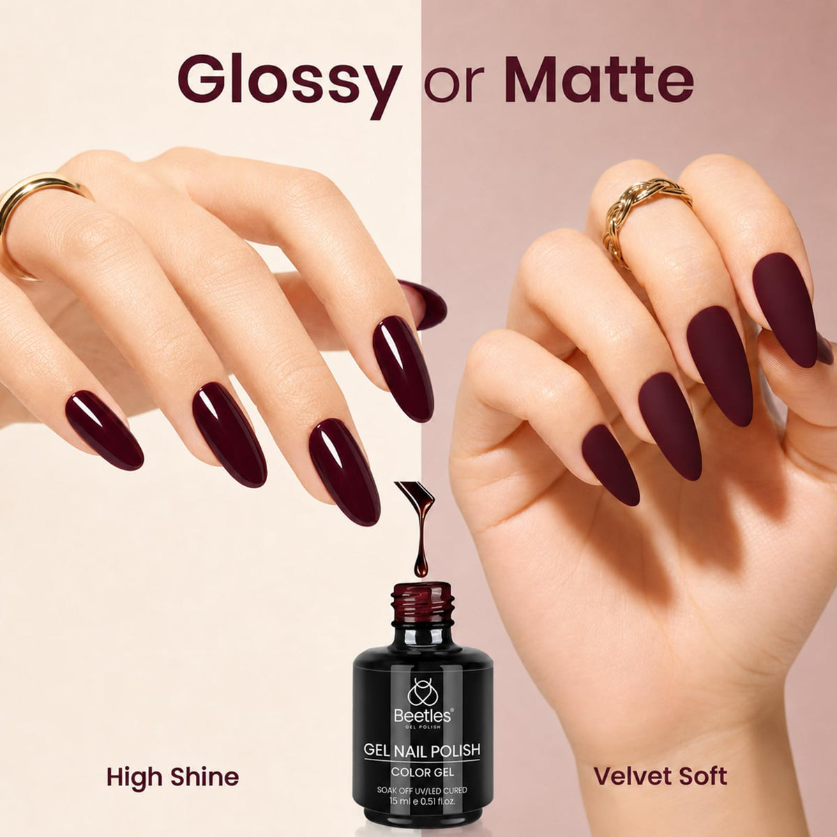 Palette de couleurs avec vernis gel Merlot Wine