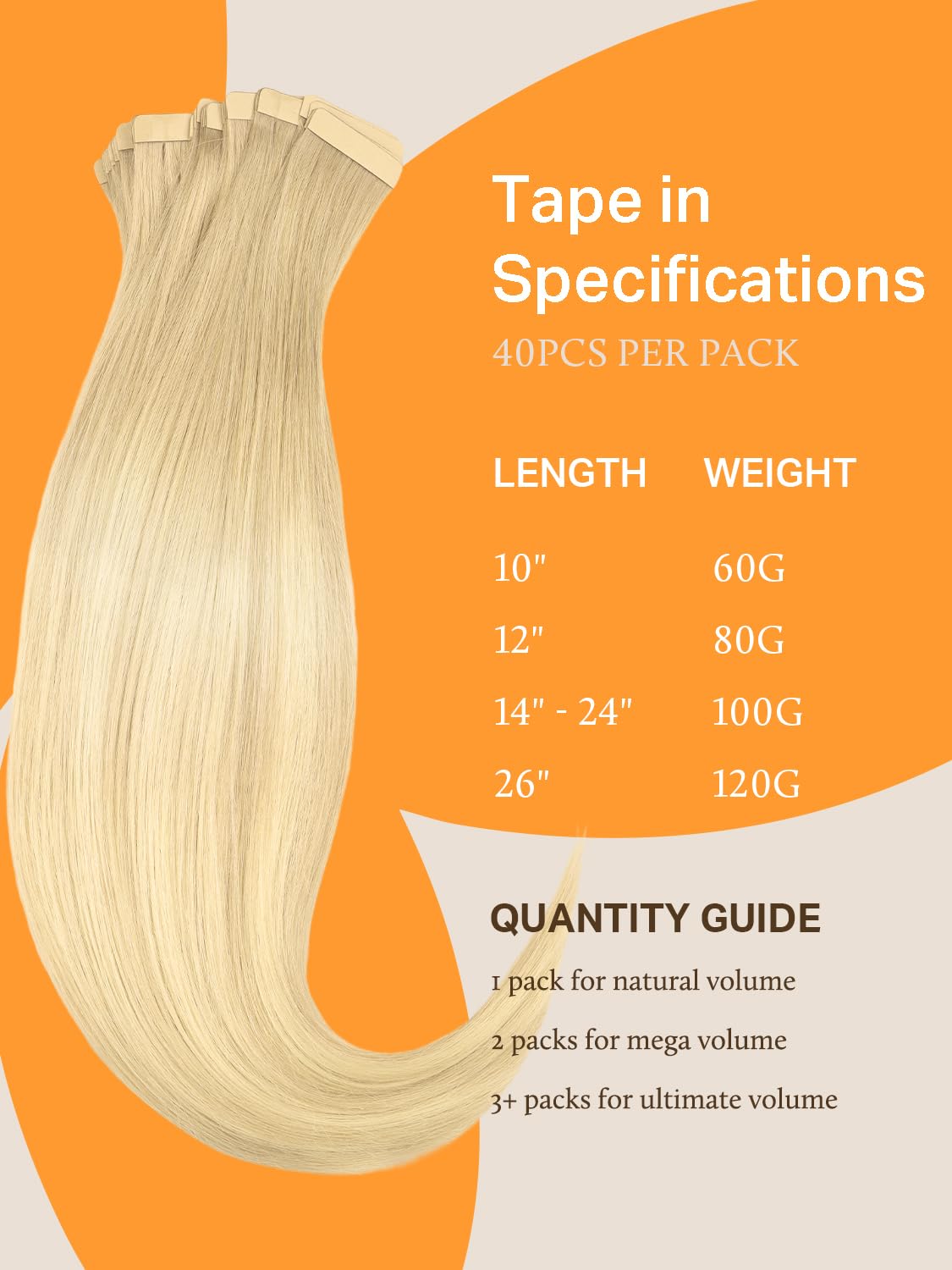 Palette de couleurs d'extensions de cheveux DOORES
