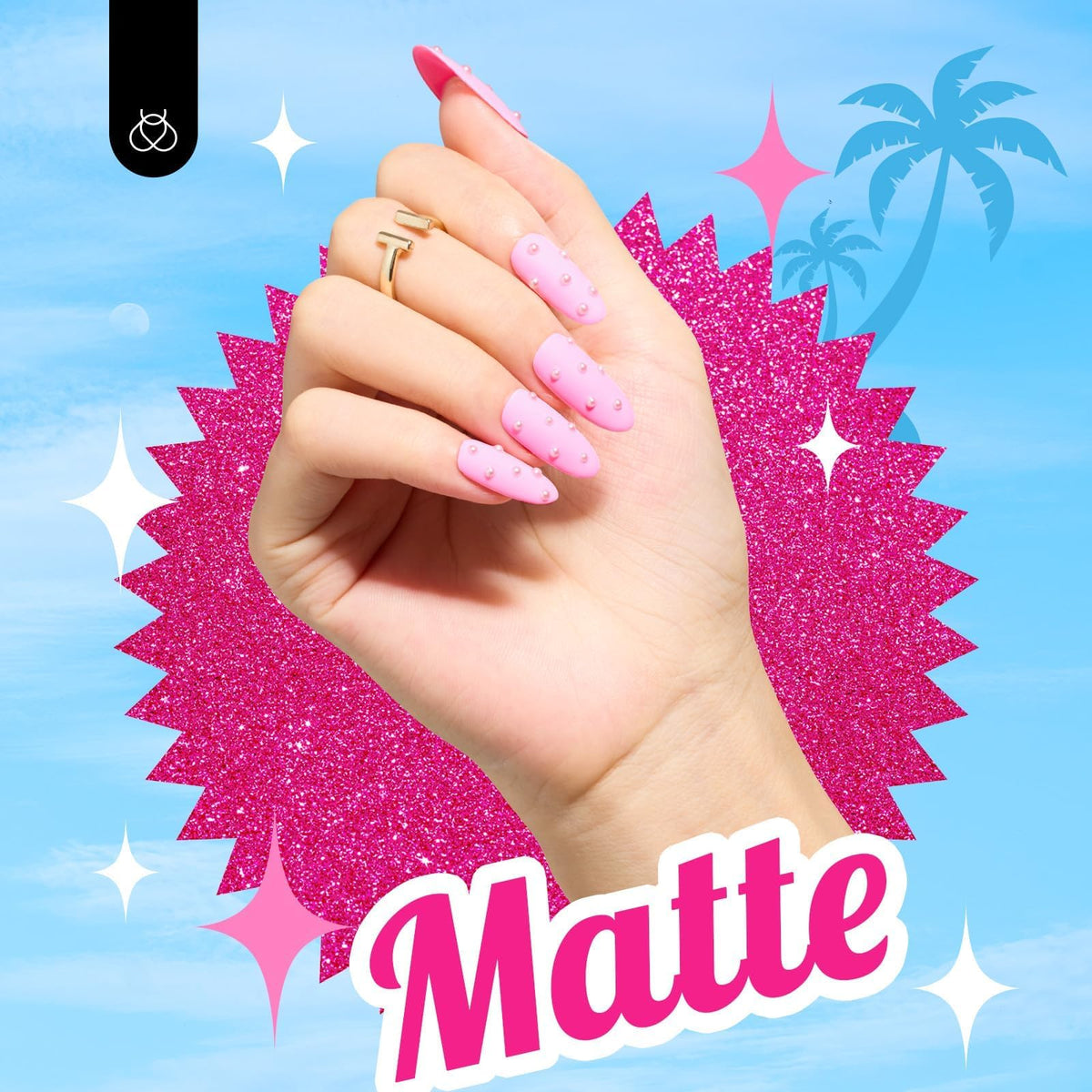 Palette de couleurs de vernis à ongles gel rose beetles