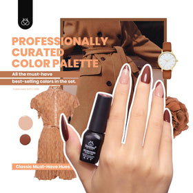 Palette de couleurs de vernis gel beetles avec paillettes et teintes variées