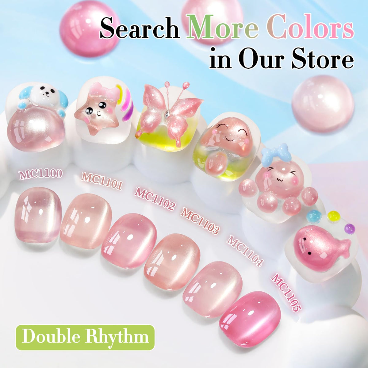 Palette de couleurs de vernis gel Cat Eye Double Rhythm