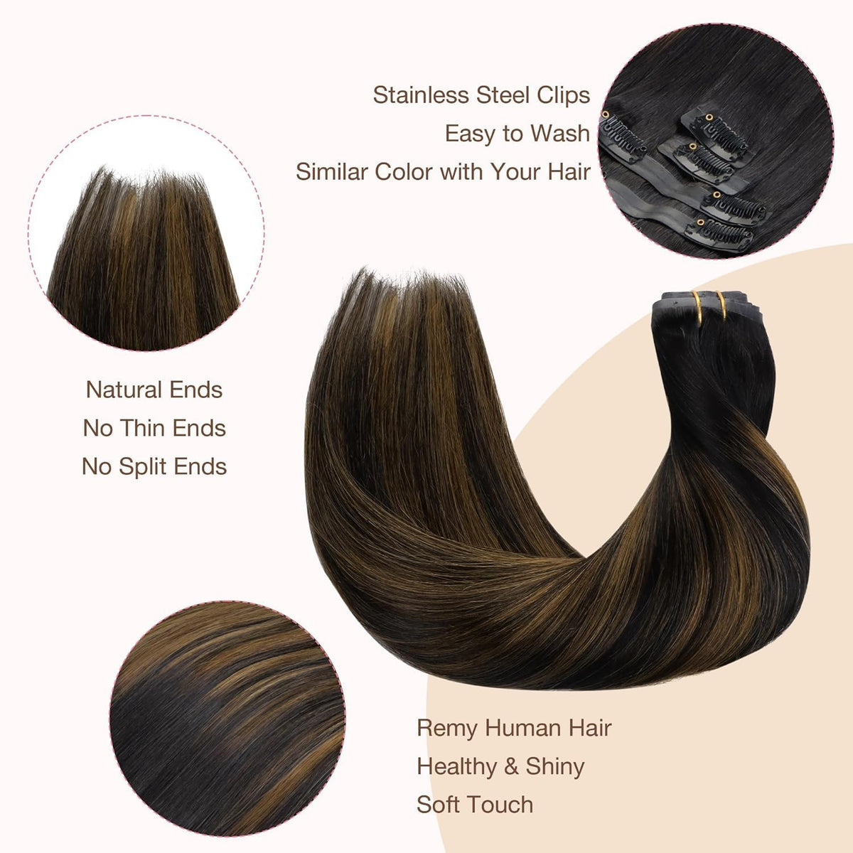 Palette de couleurs des extensions de cheveux GOO GOO