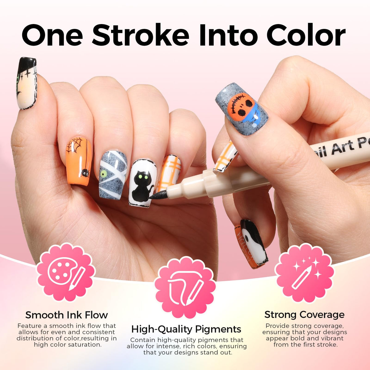 Palette de couleurs des stylos de nail art GELLAKTIK