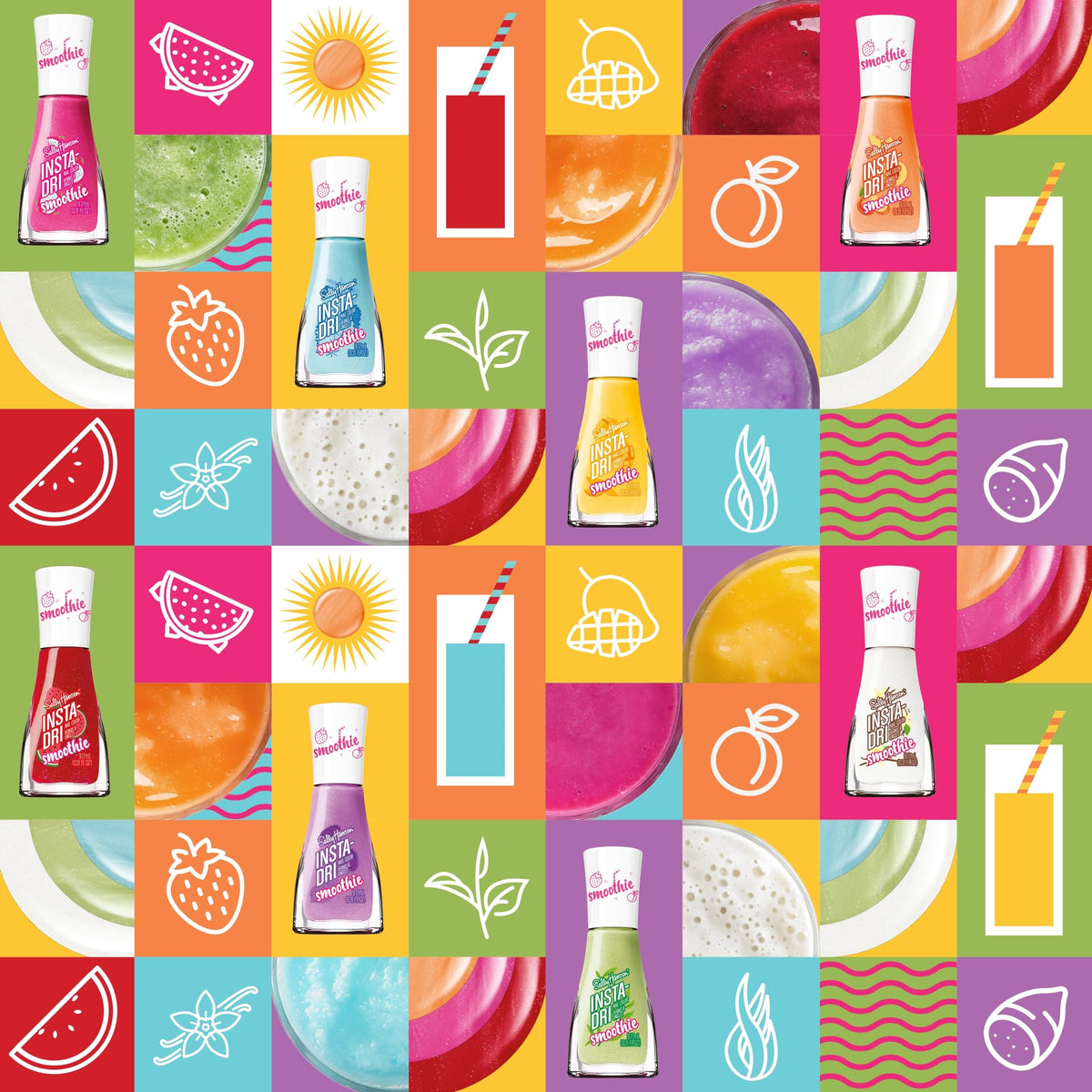 Palette de couleurs des vernis à ongles Sally Hansen Smoothie