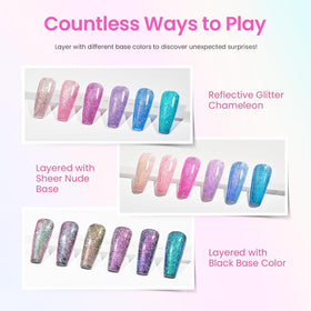 Palette de couleurs du set de vernis beetles