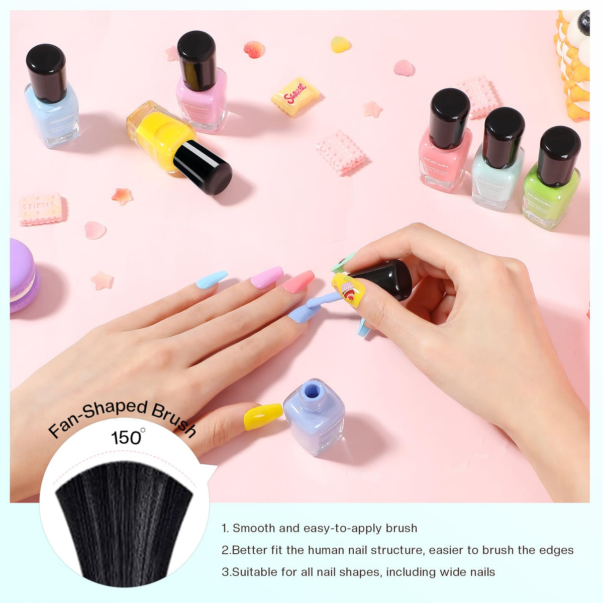 Palette de couleurs du set de vernis Morovan