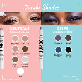 Palette de couleurs vives du NYX Jumbo Eye Pencil