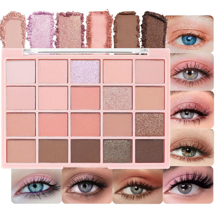 Palette de fards à paupières CAKAILA 20 couleurs vue de face