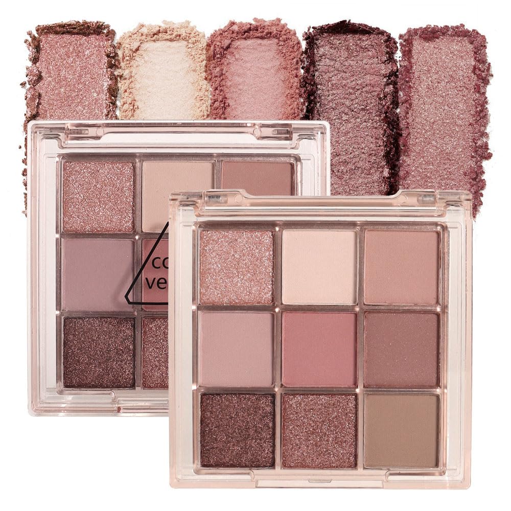 Palette de fards à paupières CAKAILA 9 couleurs vue de face