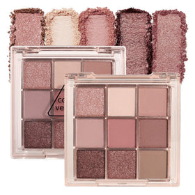 Palette de fards à paupières CAKAILA 9 couleurs vue de face