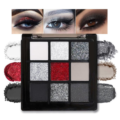 Palette de fards à paupières CAKAILA 9 couleurs vue de face