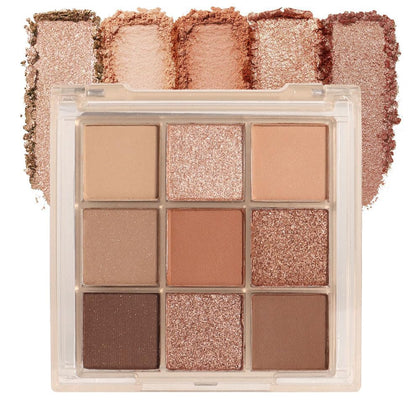 Palette de fards à paupières CAKAILA 9 couleurs vue de face