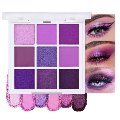Palette de fards à paupières CAKAILA 9 couleurs vue de face