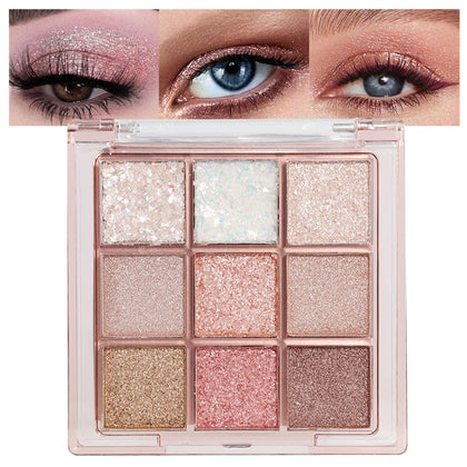 Palette de fards à paupières CAKAILA 9 teintes vue de face