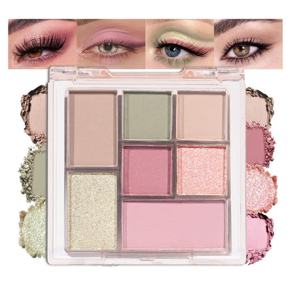 Palette de fards à paupières CAKAILA rose nude avec miroir