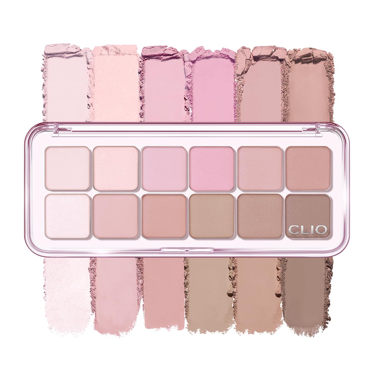 Palette de fards à paupières CLIO 12 couleurs vue de face