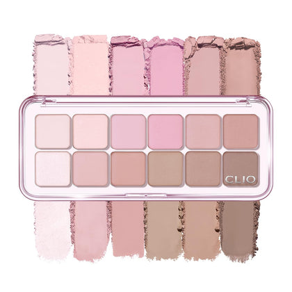Palette de fards à paupières CLIO 12 couleurs vue de face