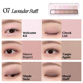 Palette de fards à paupières CLIO avec accessoires de maquillage
