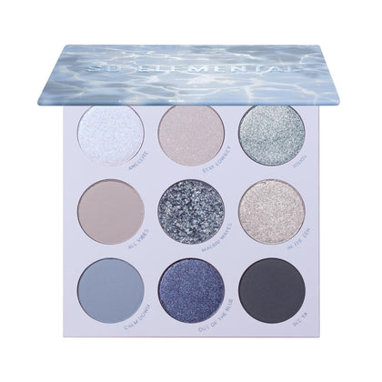 Palette de Fards à Paupières ColourPop So Elemental vue de face avec couleurs bleues et argentées