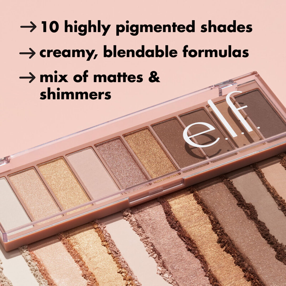 Palette de fards à paupières e.l.f. en milieu naturel