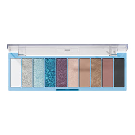 Palette de Fards à Paupières e.l.f. Perfect 10 vue de face avec teintes bleues et violettes