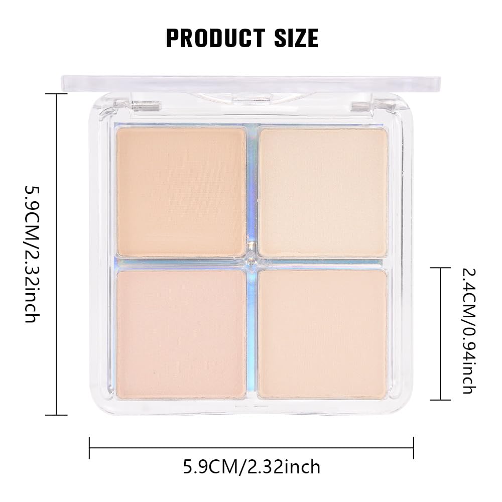 Palette de fards à paupières evpct avec un reflet de lumière sur les teintes