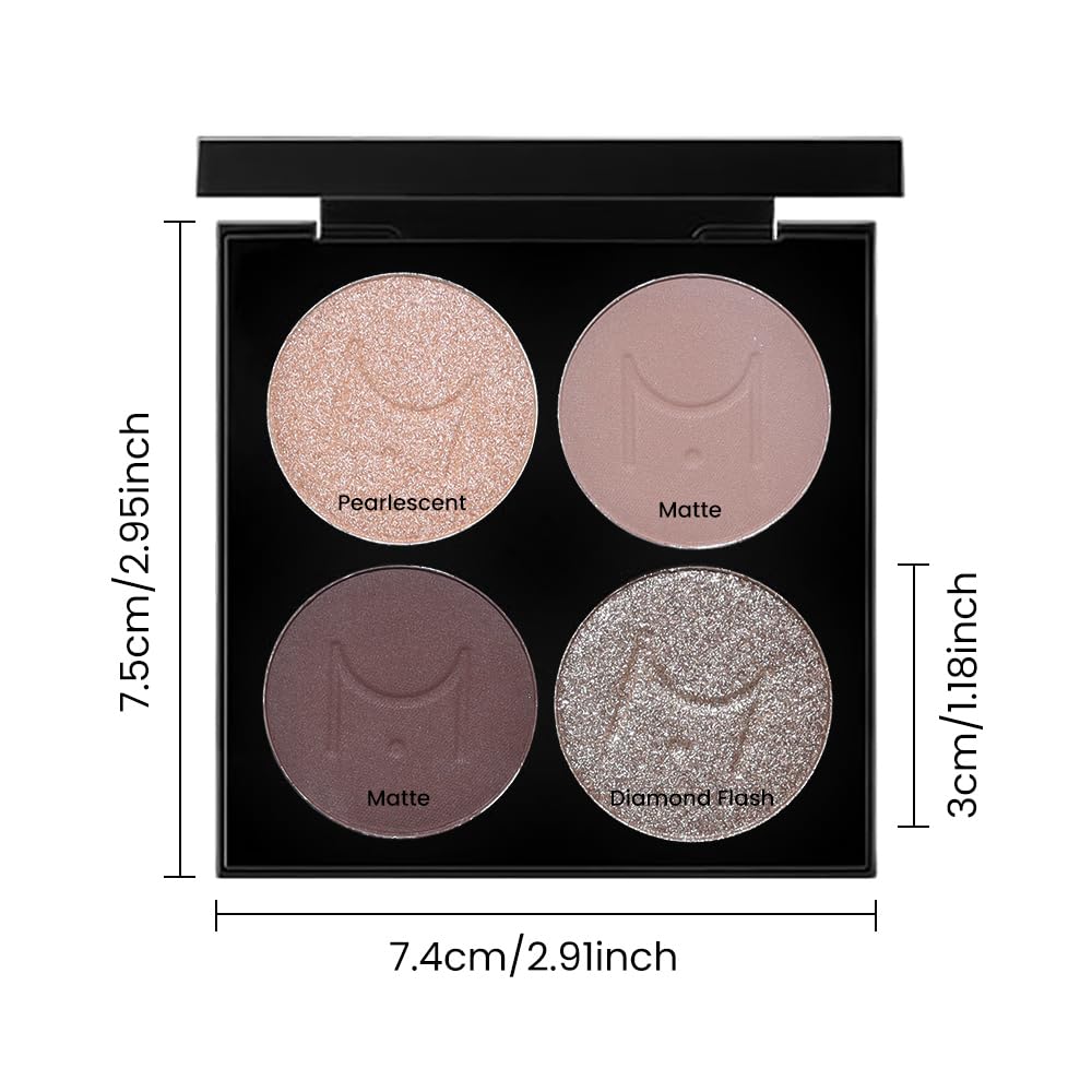 Palette de fards à paupières evpct en utilisation avec application sur des yeux
