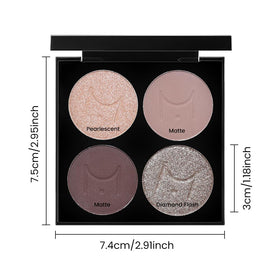 Palette de fards à paupières evpct en utilisation avec application sur des yeux