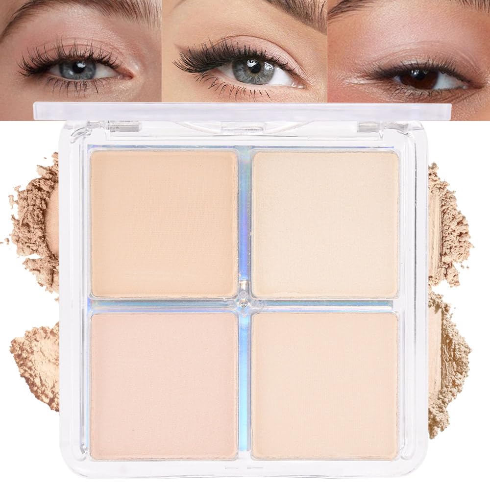 Palette de fards à paupières evpct vue de face avec quatre couleurs nudes