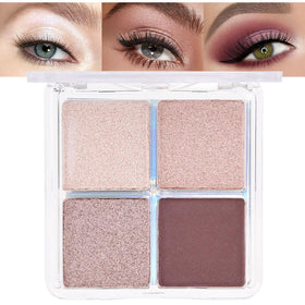Palette de Fards à Paupières evpct vue de face avec teintes champagne et rose