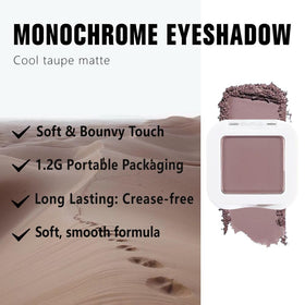 Palette de fards à paupières FeiCuiYun avec un échantillon de maquillage appliqué