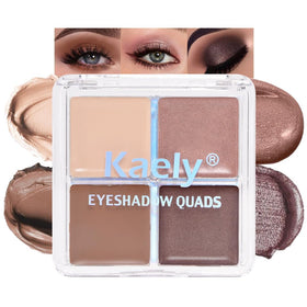 Palette de fards à paupières HHLTOH avec 4 teintes mat et shimmer