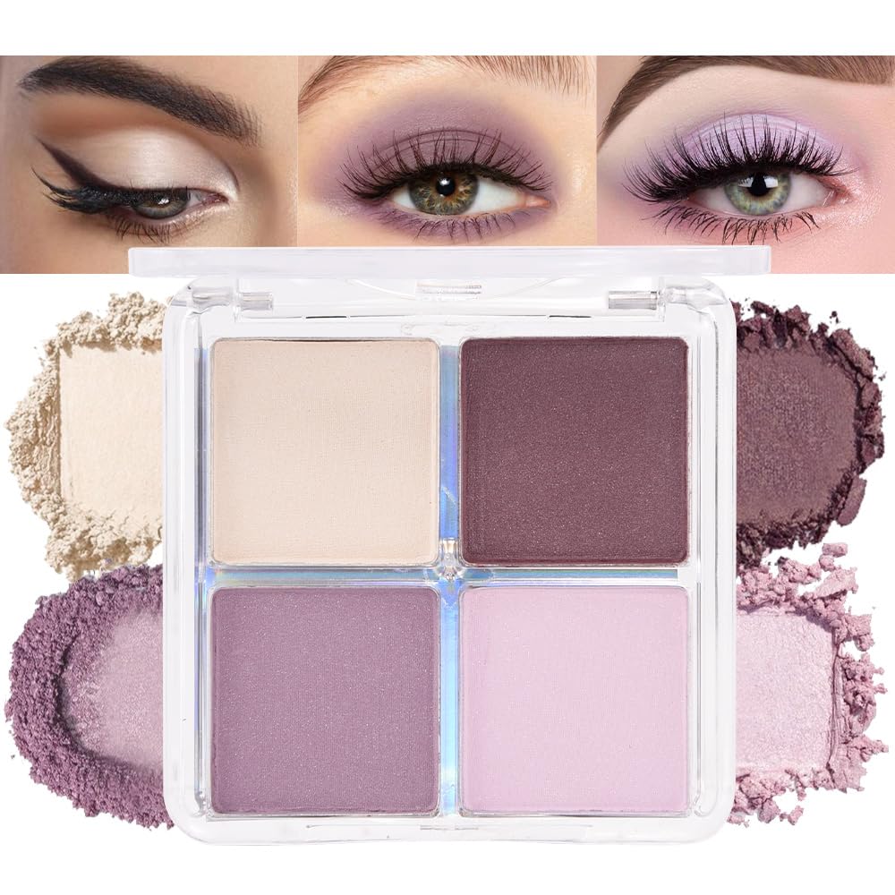 Palette de fards à paupières HHLTOH vue de face avec 4 couleurs