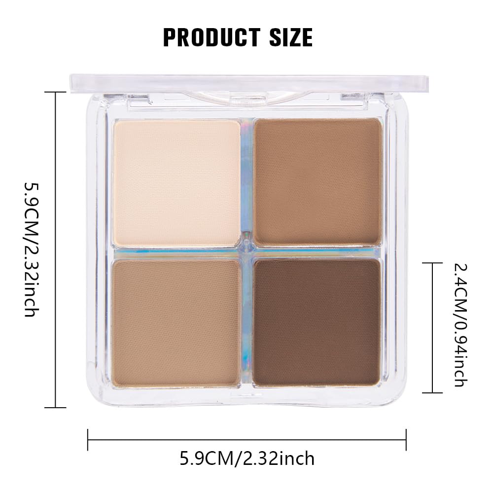 Palette de fards à paupières mate evpct en usage sur modèle