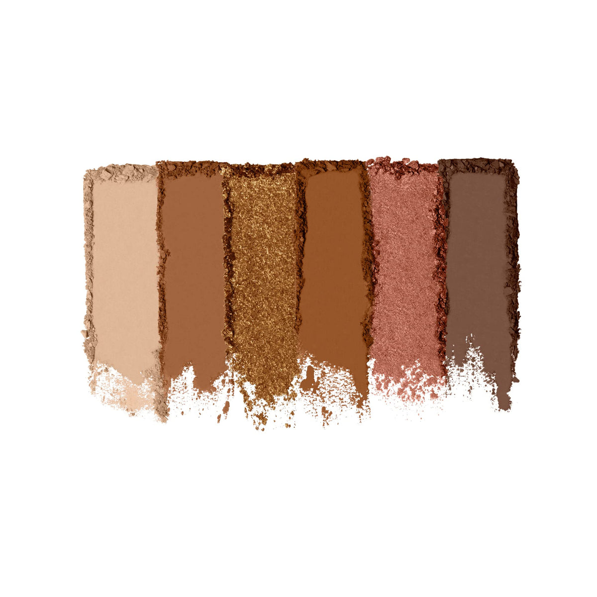 Palette de fards à paupières Milani sur une table de maquillage