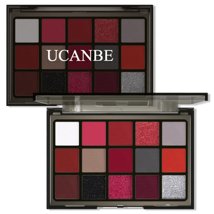 Palette de fards à paupières UCANBE 15 couleurs vue de face