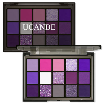 Palette de fards à paupières UCANBE 15 couleurs vue de face