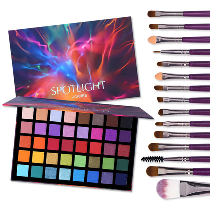 Palette de fards à paupières UCANBE 40 couleurs vue de face